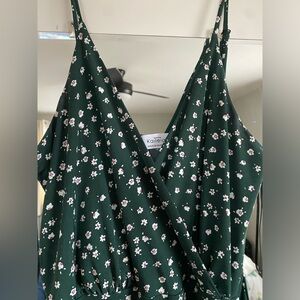 Kaileigh Dark Green Floral jumpsuit